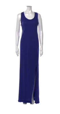lanvin blue dress 2000S LANVIN Electric Blue Silk & Wool Runway Dress