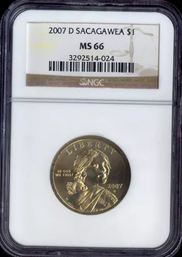 2007-D Sacagawea Native Dollar NGC MS66 Quality ✔️