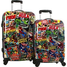 Marvel Comics Luggage Set Carry-on Spinner Suitcase 2 Pcs Set - 26 Inch 21 Inch Marvel Comics Luggage Set Carry-on Spinner Suitcase 2 Pcs Set - 26 Inch 21 Inch