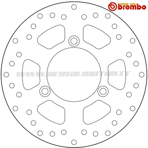 Disque De Frein Arrière Brembo Serie Oro Pour Suzuki Burgman 125 (2001 à 2006) - Neuf