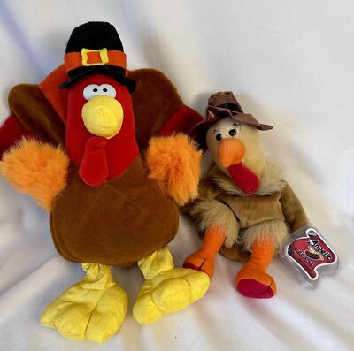 Gibson Greetings Plush Mr Gobbles Stuffed Turkey Angelic Beans Towdah Good