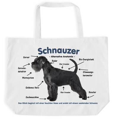 Einkaufstasche - Motiv: Zwergschnauzer Alternative Anatomie
