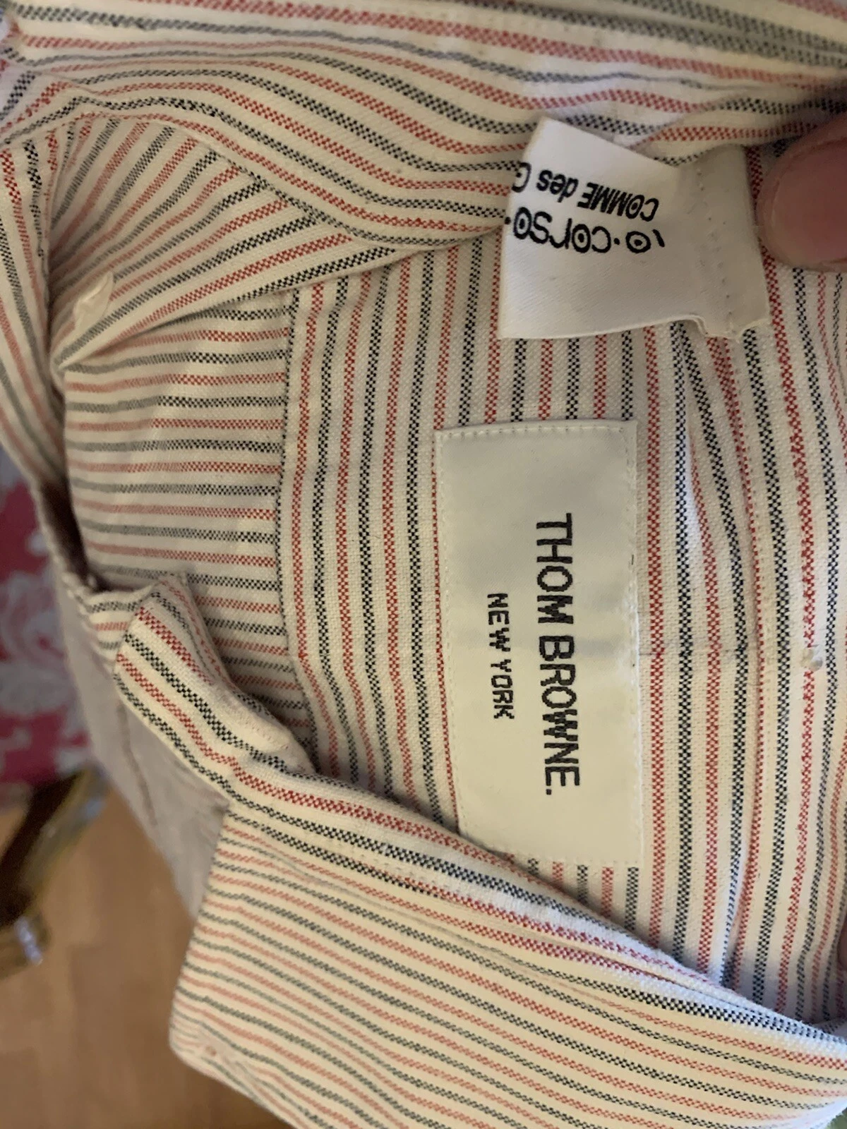 Thom Browne University a righe Oxford taglia 1 grigio rosso made in USA