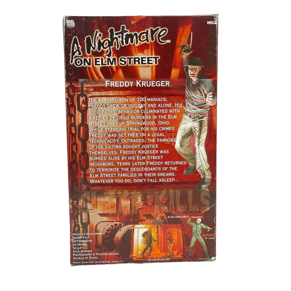 "Figura de Freddy Krueger Pesadilla en Elm Street Freddy vs Jason NECA 18"" 2004 NUEVA EN CAJA" Foto 2 de 4