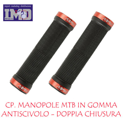 Manopole Manubrio Bici Antiscivolo - Impugnature Ergonomche Per Mountain Bike - Nere - Riduci L'Affaticamento