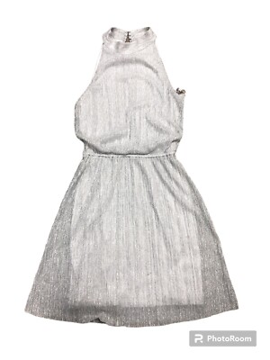 white house black market silver dress White House/Black Market silver dress, size M