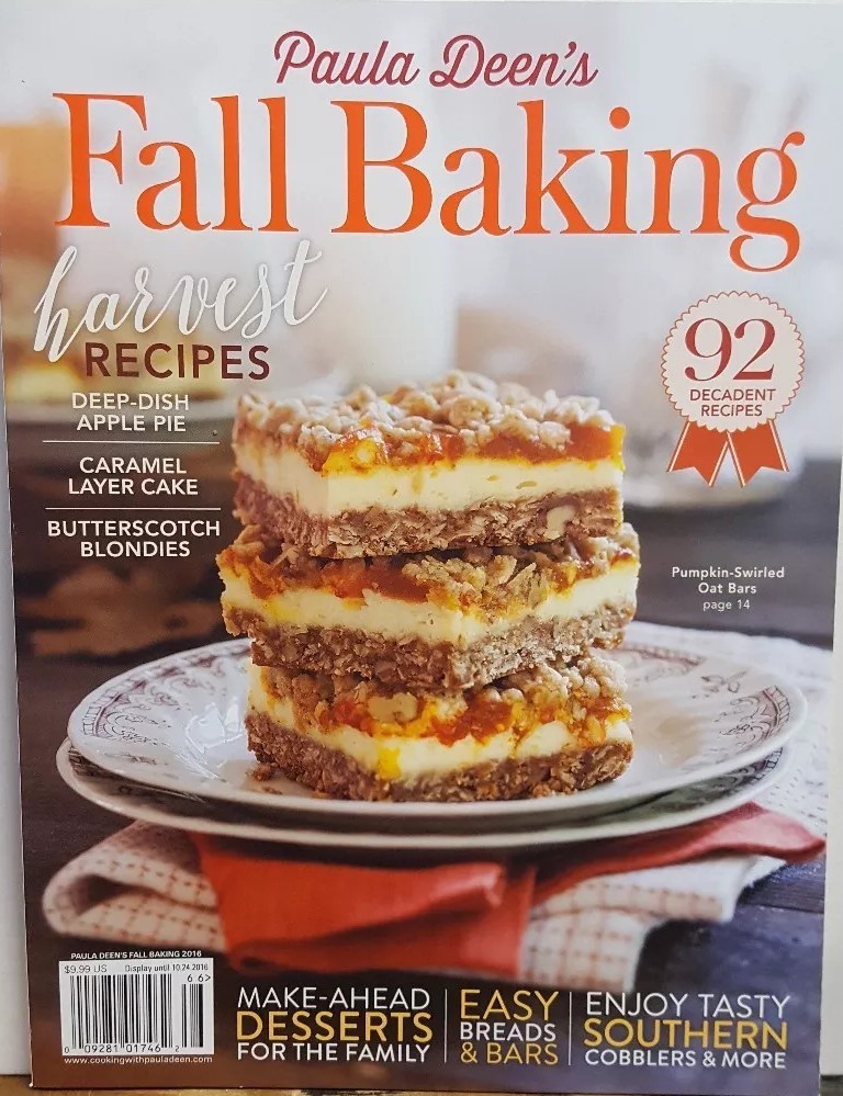 Paula Deen's Fall Baking 2016 Special Issue Harvest Recipes FREE SHIPPING CB