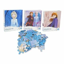 Disney Frozen 2 Princesses Anna and Elsa 48 Piece Puzzles (Set of 3 Puzzles)
