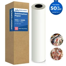 44in x 328ft 100g High Tacky Sticky Apparel Sublimation Transfer Paper Roll