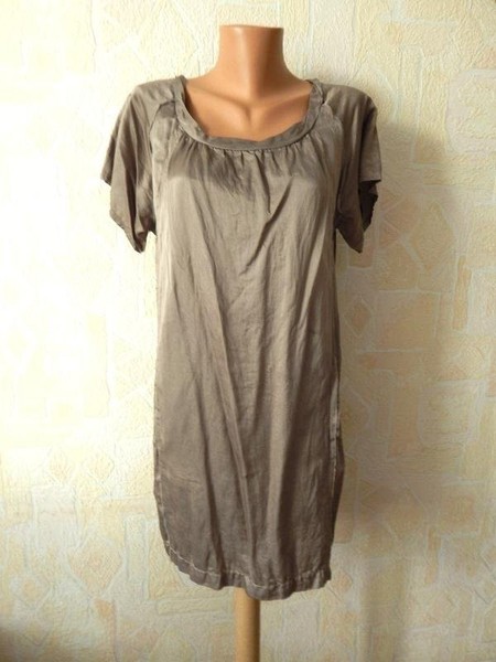 Women Closed Dress Khaki Cotton 42 / XL / 50