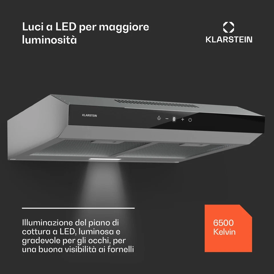 Cappa Aspirante a Incasso Cappa Cucina con Filtro Cappa Aspirante Cucina in - Immagine 4 di 4