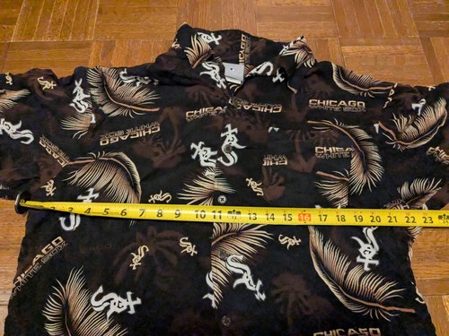 Chicago White Sox MLB Genuine Merchandise Mens Hawaiian Shirt Size Medium Black - Picture 7 of 7