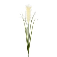 artplants Kunst Pampasgras Panzi Mit Rispe, Steckstab, Creme, 80Cm