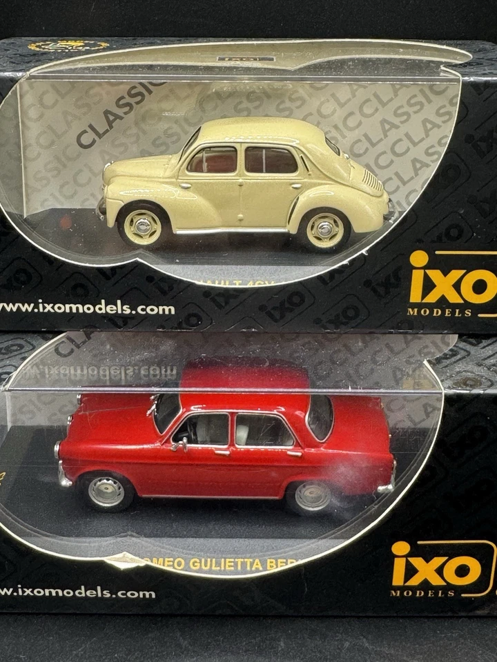 ALFA ROMEO GIULIETTA BERLINA 1956 e RENAULT 1947 4cv IXO 1:43 - Immagine 4 di 4