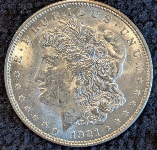 1921 Philadelphia Morgan US Silver Dollar ~ AU ~