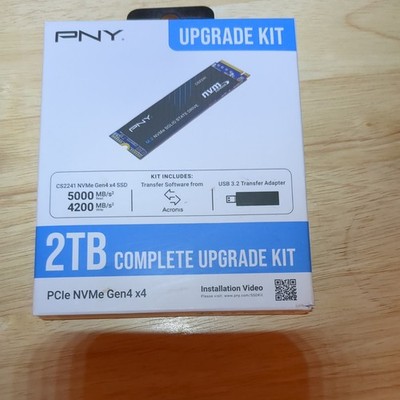 PNY CS2241 2TB PCIe Gen4 x4 SSD M280CS2241-2TBKIT-RB Upgrade Kit