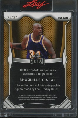 2025 Leaf Metal Authentics Volume 2 - Autographs Shaquille O