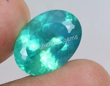 Unheated 14.60 Ct Natural Paraiba Tourmaline Greenish Neon Blue Copper Gemstone