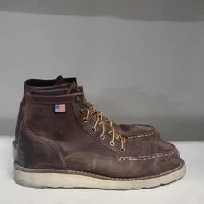 Danner Bull Run Moc 6" Steel Toe Boot Brown Men's Size 13D (READ DESCRIPTION)