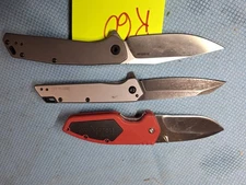 3 ASSORTED KERSHAW KNIVES   FISHING   CAMPING TOOLS   Lot R60