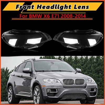 Left & Right Headlight Lens Cover Lampshade Replacement For BMW E71 X6 2008-2014