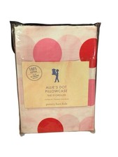 New Pottery Barn Kids PILLOWCASE Allie's PINK Red POLKA Dot Standard