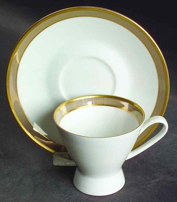 Rosenthal - Continental Gala Brown Demitasse Cup & Saucer 4182748
