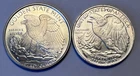 2-Silver Walking Liberty Eagle Rounds .999 Silver 1/2Oz