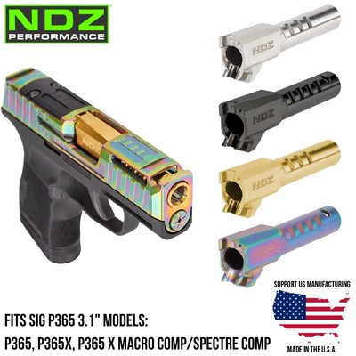 #ad NDZ Sig P365 P365X Macro Comp 3.1quot; Ported Barrel Stainless Steel Serrations $189.99