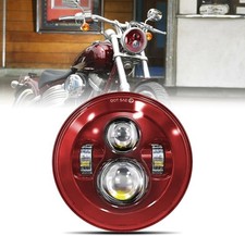 Sktyants 7 Inch Motorcycle Headlight Led Red Headlight Motorcycle Projector C...