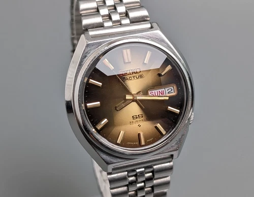 1975 SEIKO 5 Actus 6106-8690 Men's Watch Vintage Automatic SS 36mm
