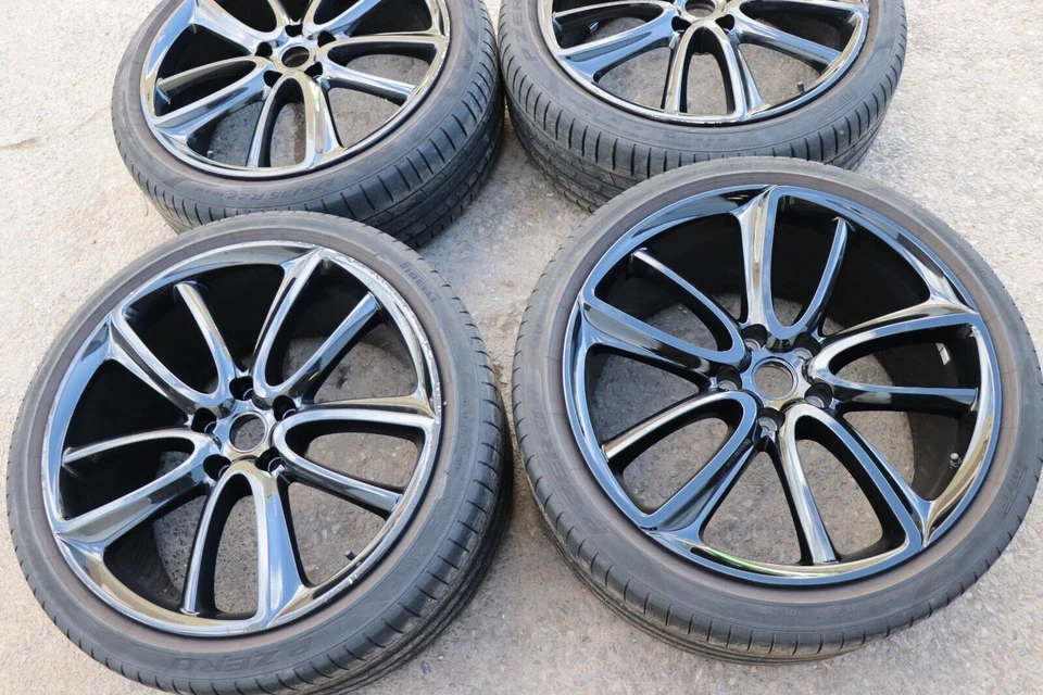 BENTLEY CONTINENTAL GT MK3 DOUBLE SPOKED GLOSS BLACK  POLISHED BBS ALLOY WHEELS - Image 4 of 4