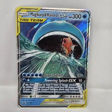 Pokemon Magikarp & Wailord GX Tag Team SM166 Holo Black Star Promo Jumbo Card