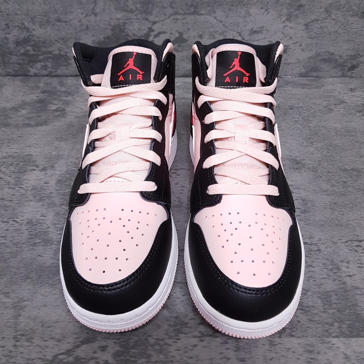 NIKE AIR JORDAN 1 Mid Casual Shoes GS Kids 6 Y Womens 7.5 Black