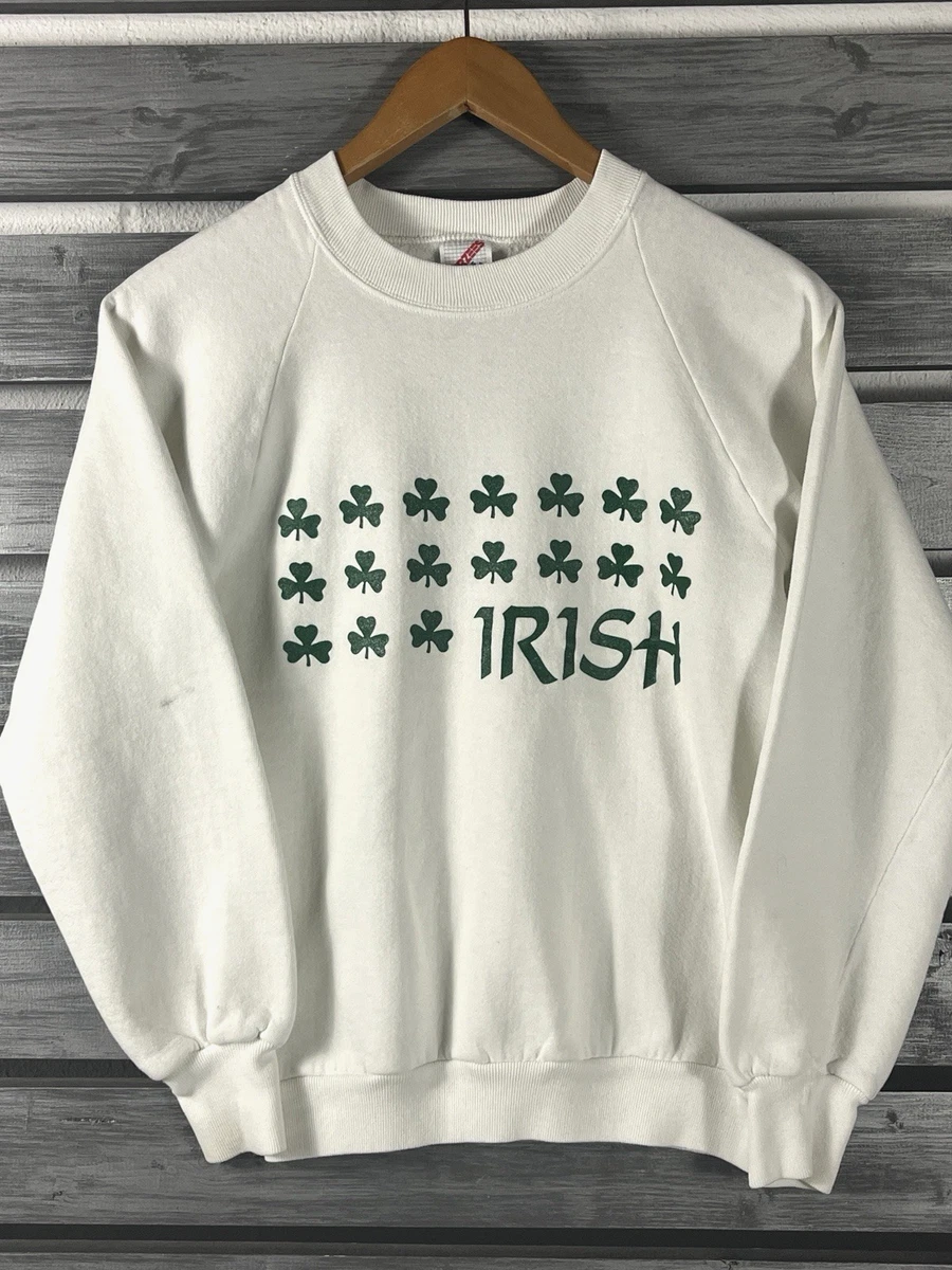 Pull Vintage Platinum Sweats - Thème St Patrick's Day, Taille XL, Vert, Années 80/90, Occasion TBE
