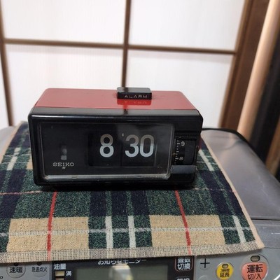 Vintage SEIKO Flip Clock Retro Alarm Japan Verified work F/S US/UK