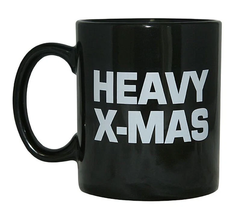 Sprüche Becher Heavy X-Mas schwarz Standard