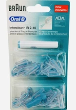 Braun Oral B Inter Clean IR 2-40 Replacement Tips Plaque Remover Interclean