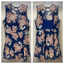 NWT Torrid Floral Underwire Long Mesh Overlay Swim Dress Brief 2X DD