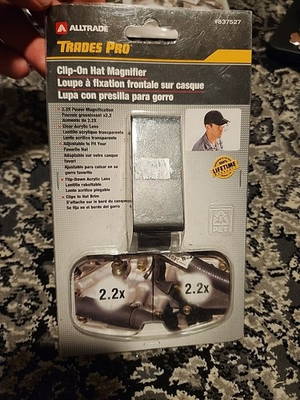 #ad Alltrade Trades Pro 2.2X Power Clip On Hat Magnifier $14.99