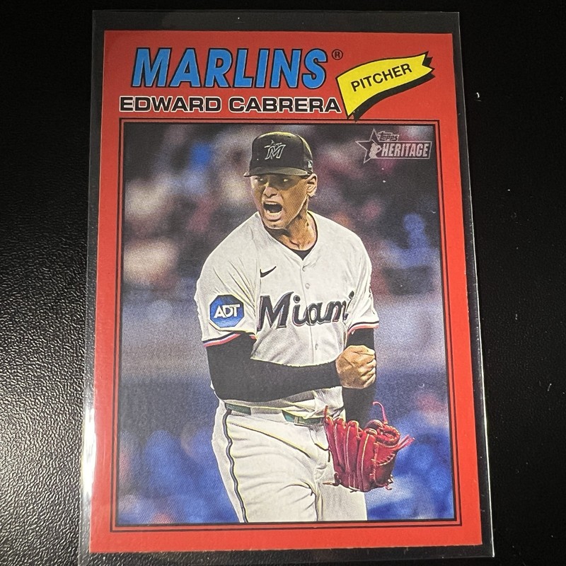 2026 Topps Heritage - Edward Cabrera #169 red Border