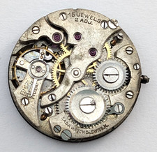 Vintage SADA Watch Co 15 Jewels Art Deco Ladies 22mm Swiss Movement PARTS REPAIR