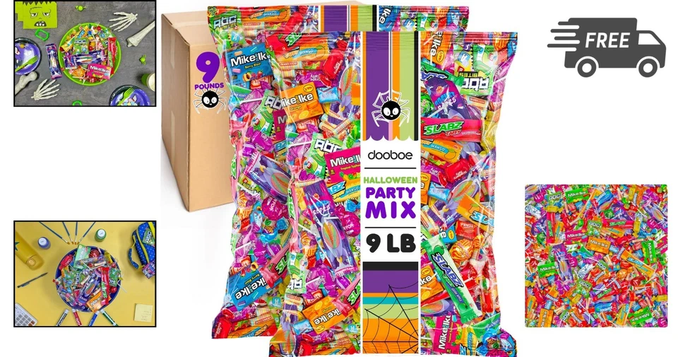 Paquete de variedad de caramelos mezcla de caramelos a granel surtido clásico envuelto individualmente 9 libras Foto 2 de 4