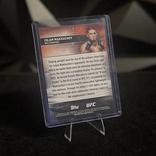 Islam Makhachev 2025 Stadium Club UFC Teal Foil MMA Champion - Picture 4 of 4