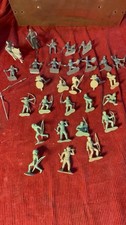 MARX ROBIN HOOD PLAYSET MERRY MEN LOT FIGURES Horses TAN Green Silver. MEDIEVAL