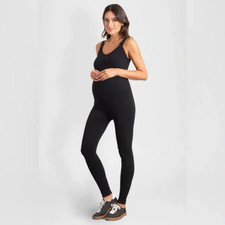 NWT SERAPHINE Seamless Maternity & Nursing Unitard Jumpsuit, Black Small