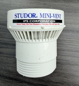 Studor Mini-Vent Air Admittance Valve AAV Sewer Vent White Plastic MPN 20341