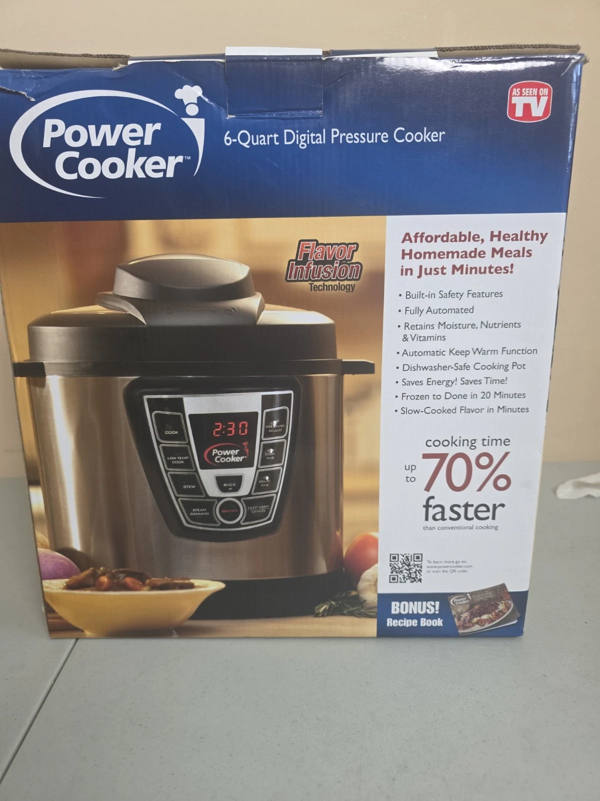 POWER COOKER PC-WAL1 ELECTRIC PRESSURE COOKER 6 QT NEW
Opens in a new window or tab