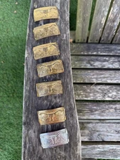 7 WESTERN COWBOY COWGIRL GOLD SILVER LONGHORN BULL CONCHOS NAVAJO 4 SKINNY BELT