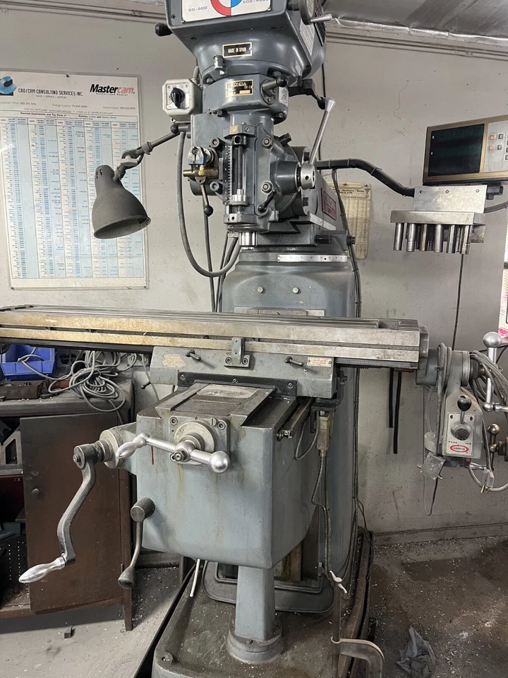 Used Clausing Kondia Vertical Knee Mill with ProtoTrak M2 CNC controls - Image 2 of 3